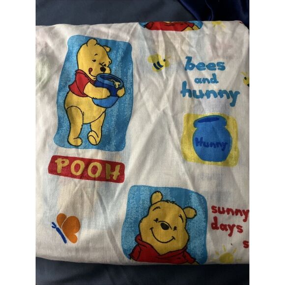 Vintage Classic Pooh Winnie the Pooh Hunny Jar Sunny Days Fitted Crib Sheet - Picture 3 of 6